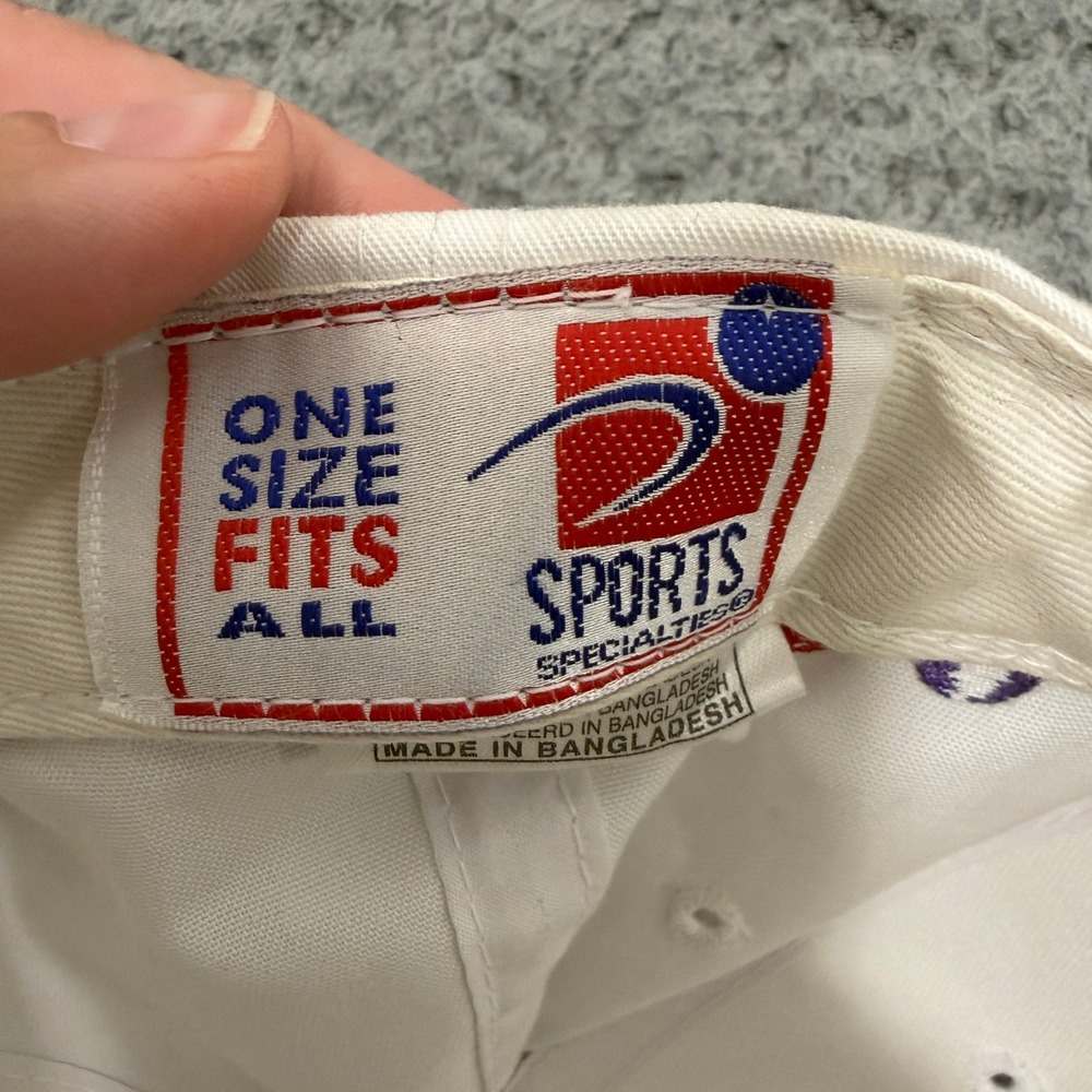 Vintage NBC Sports Snapback Hat Sports Specialties White Green Underbrim Mens - Picture 7 of 8